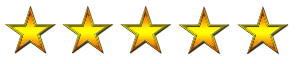 Positive Kundenbewertung mit 5 Sternen, maximale Punktzahl